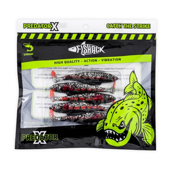 Silikon Balık - 4,5g 85mm - Fishack PredatorX - UV Boyalı - Spark - Resim 5