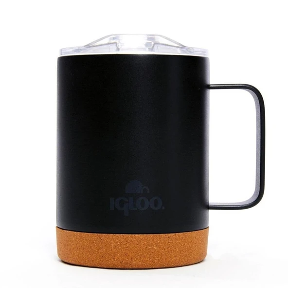 Çelik Mug Termos - Igloo - Cork - 350ml - Siyah - 205696 ürün görseli 1