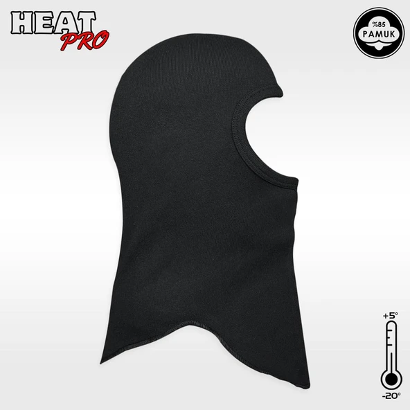 Çocuk Kar Maskesi - HeatPro - Siyah - Argeus - Resim 2