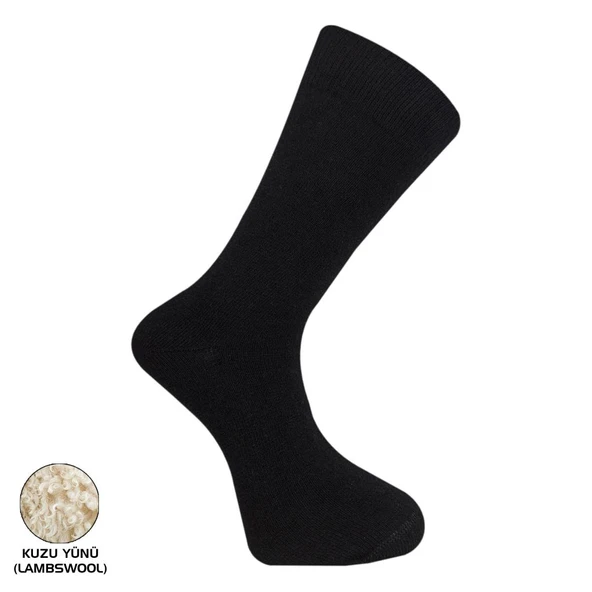 Uludağ Lambswool Kışlık Erkek Çorabı Siyah 41-44 (13603) ürün görseli 1