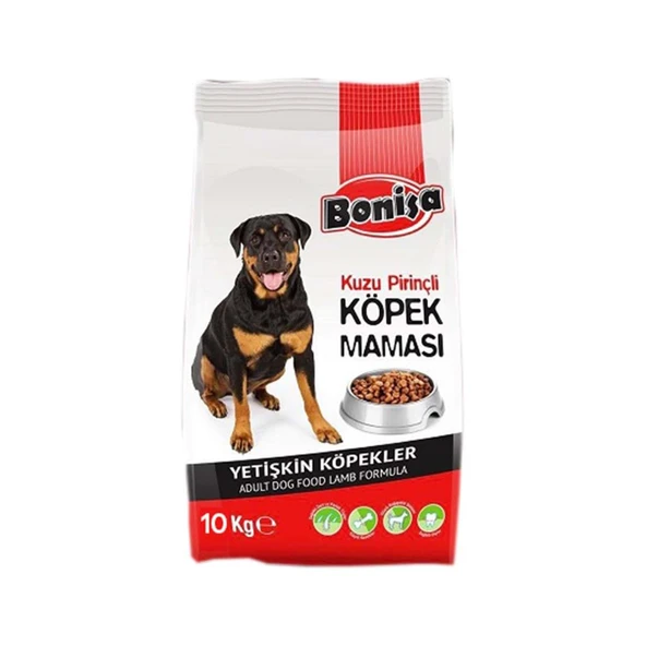 Bonisa Kuzu Etli Pirinçli Köpek Maması 10 Kg ürün görseli 1