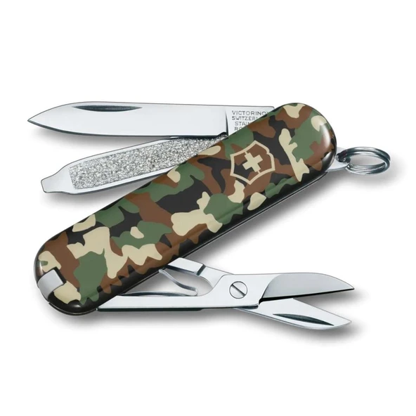 Klasik 58 MM Yeşil Kamuflaj Çakı - Victorinox - 0.6223.94 ürün görseli 1