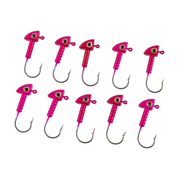 Jighead - Zoka - Kurşunlu Olta İğnesi - (XH-A 06) - Pembe - 8 Gr - 10 Adet ürün görseli 1
