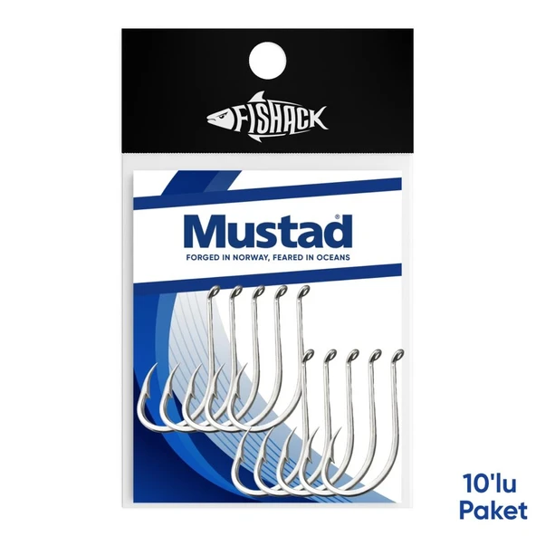 Olta İğnesi - Mustad - 92553 - Nikel - No: 5/0  (10'lu Paket) ürün görseli 1