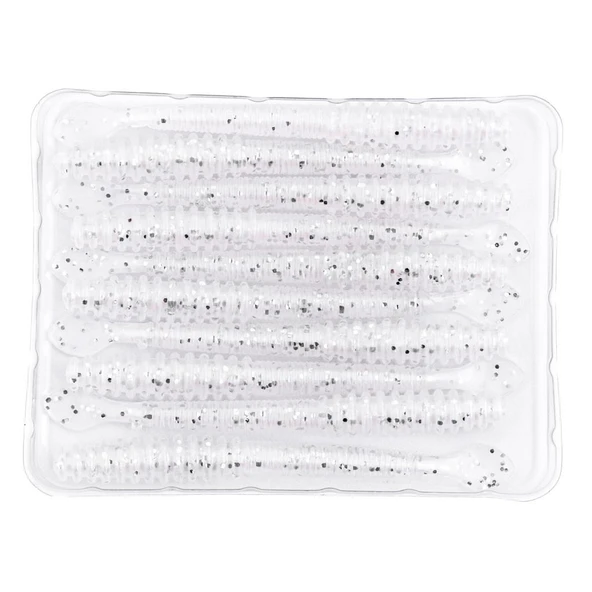 Silikon Kurt Yem - 2,2g 87mm - Fishack Wormix - Silver White - Resim 3