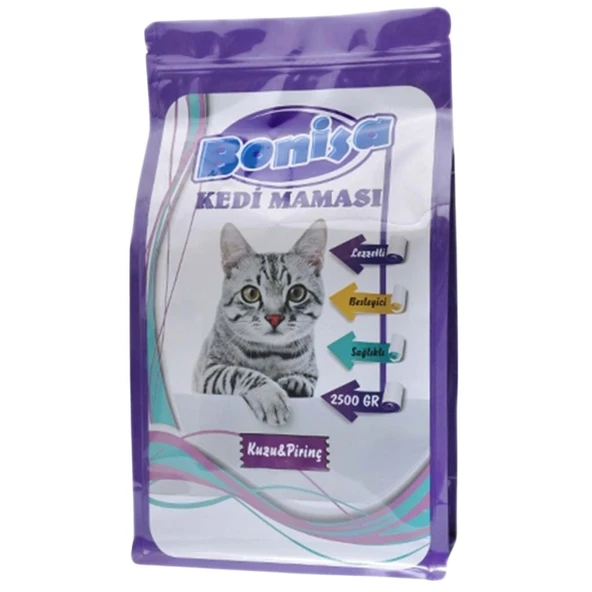 Yetişkin Kedi Maması - Bonisa - Kuzu Etli/Prinçli - 2.5 Kg ürün görseli 1