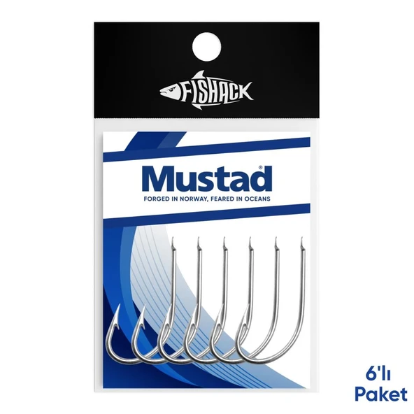 Olta İğnesi - Mustad - 2310 - Krom - No: 2  (6'lı Paket) ürün görseli 1