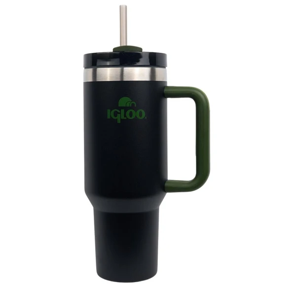 Çelik Mug Termos - Igloo - Stadler - 1.2 lt - Siyah/Haki - 205787 ürün görseli 1