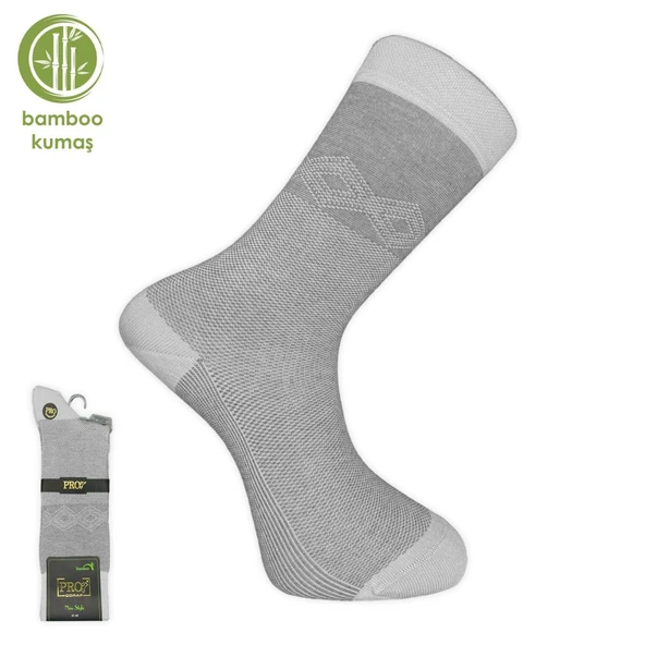 Bambu Erkek Çorabı - Tumaniş - Kül Gri (17104-R5) ürün görseli 1