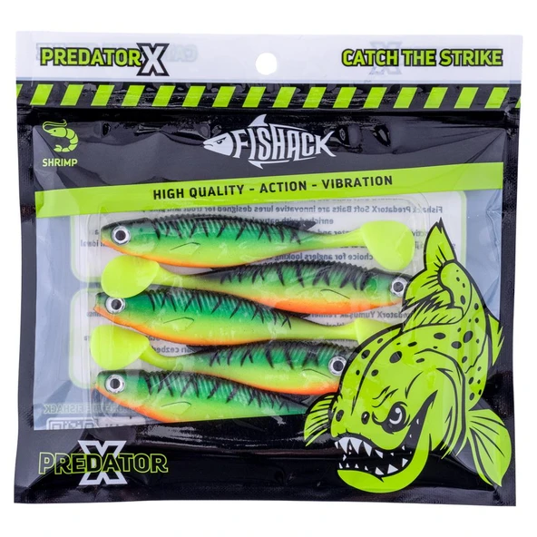 Silikon Balık - 10g 100mm - Fishack PredatorX - UV Boyalı - Drill - Resim 5