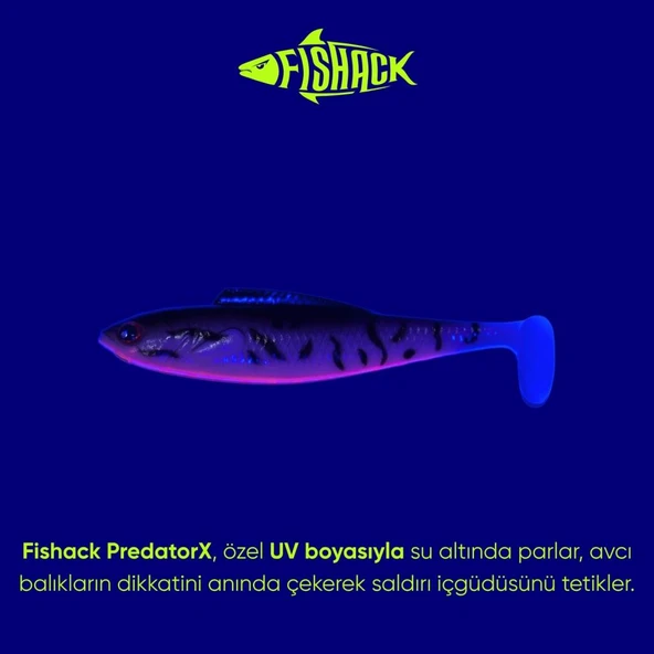 Silikon Balık - 4,5g 85mm - Fishack PredatorX - UV Boyalı - Dash - Resim 3
