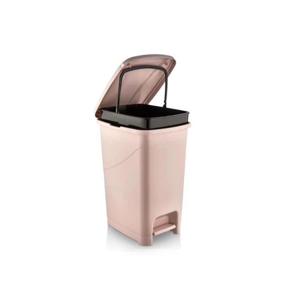Omnipazar SRL-3029 Slim Pedallı Plastik Çöp Kovası İç Kovalı 25 litre Pembe ürün görseli 1
