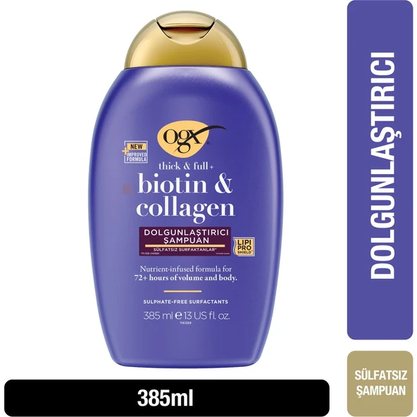 OGX Biotin & Kolajen Dolgunlaştırıcı Sülfatsız Şampuan 385 ml ürün görseli 1