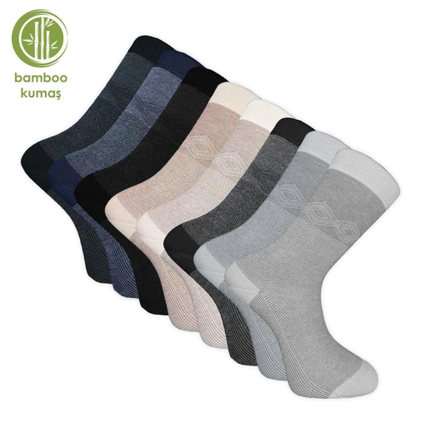 Bambu Erkek Çorabı - Tumaniş - 8'li Set (17104) ürün görseli 1