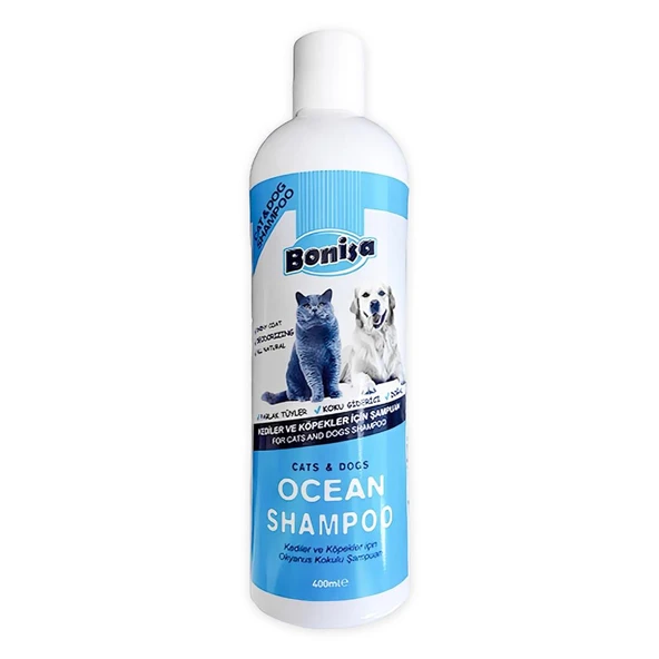 Bonisa Kedi ve Köpek Şampuanı 400 ml Okyanus Kokulu ürün görseli 1
