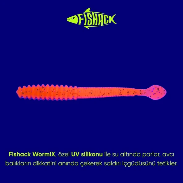 Silikon Kurt Yem - 2,2g 87mm - Fishack Wormix - Flare - Resim 3