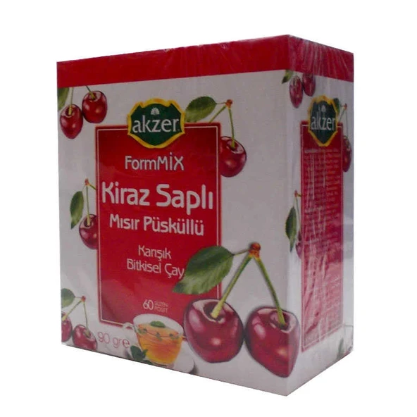 Kiraz Saplı Mısır Püsküllü Bitkisel Çay 60 Süzen Poşet - Resim 2