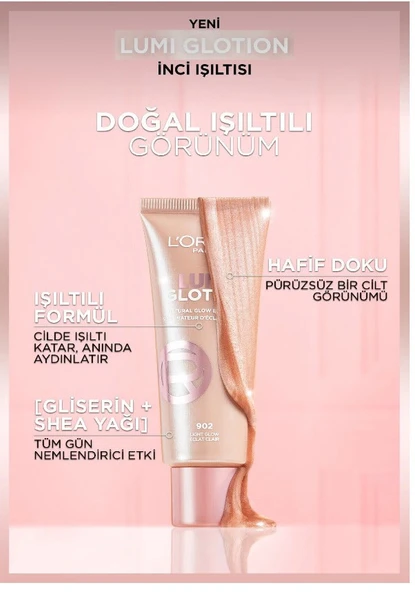 L'Oreal Paris L'oreal Paris Glotion All-In-One Doğal Işıltı 902 - Light Glow ürün görseli 1