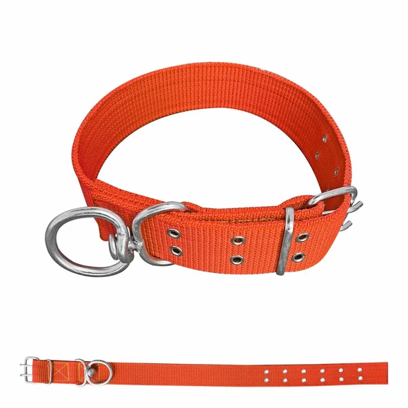 Savex Dokuma Köpek Boyun Tasması Turuncu 5*80 cm ürün görseli 1