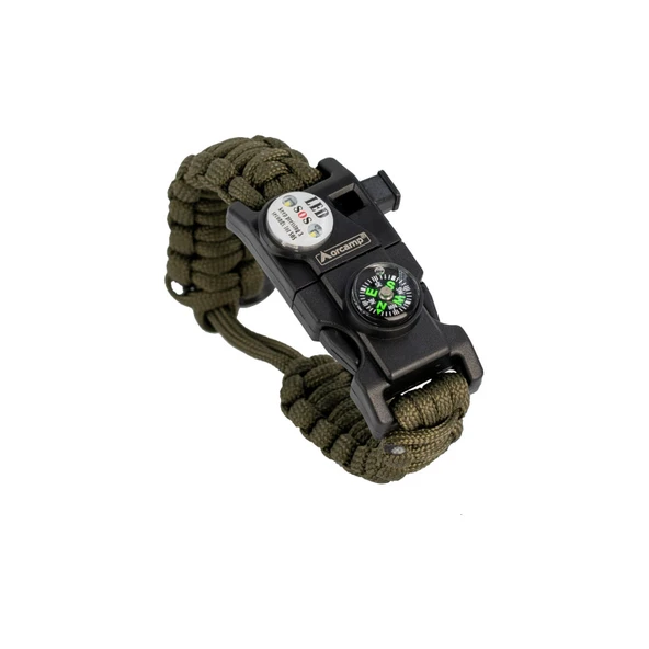 Orcamp Paracord Hayatta Kalma Bilekliği Haki OUT-4300 ürün görseli 1