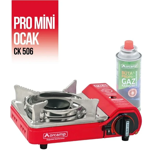 Tekli Çantalı Mini Portatif Ocak - Orcamp - Kırmızı (CK-506) ürün görseli 1