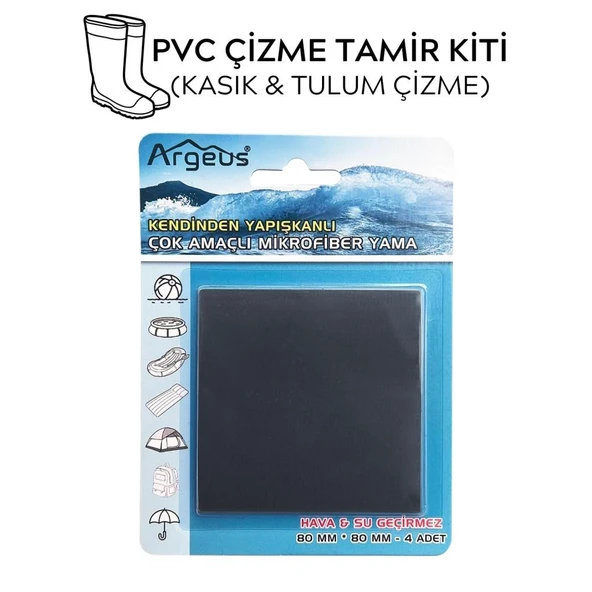 PVC Çizme Tamir Yaması - Antrasit - Tulum Çizme / Kasık Çizme ürün görseli 1