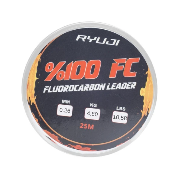 Fluorocarbon Lider Misina - Ryuji Leader - 25 mt - 0,26mm ürün görseli 1
