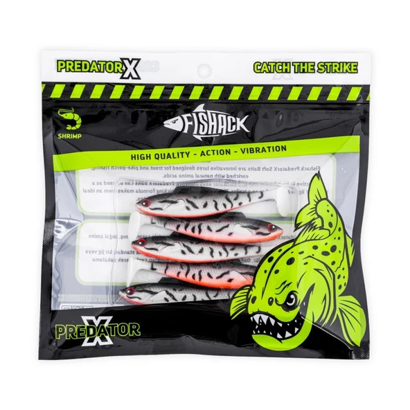 Silikon Balık - 4,5g 85mm - Fishack PredatorX - UV Boyalı - Dash - Resim 5