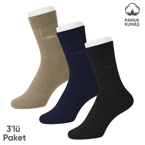 Pamuklu Erkek Soket Çorap - 3 Çift - Dikişsiz - Eyfel - 16656 - Set 2 ürün görseli 1