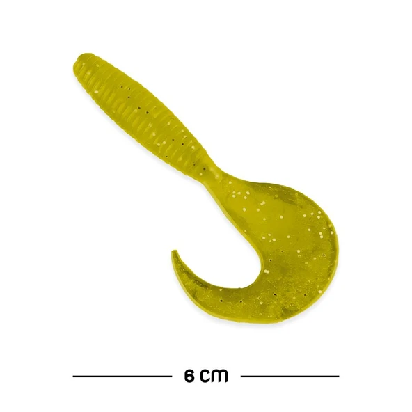 Silikon Kurt Yem - 60mm - Hardal - Yumy (18065-SM024-07) ürün görseli 1