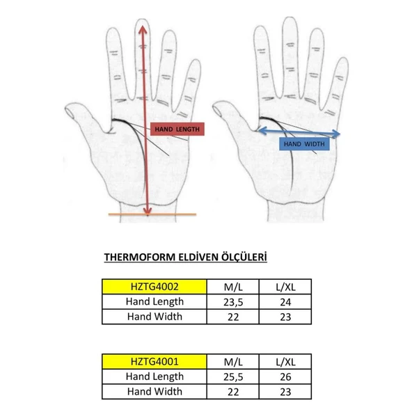 Polar Eldiven - Unisex - Thermoform - Siyah - Resim 2