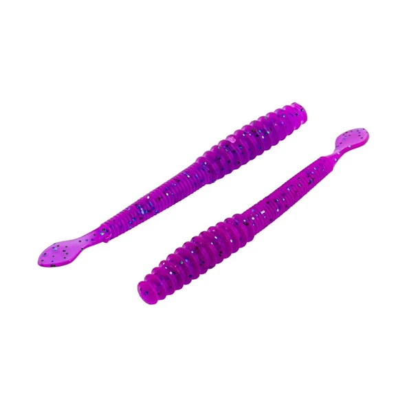 Silikon Kurt Yem - 2,2g 87mm - Fishack Wormix - Purple - Resim 2
