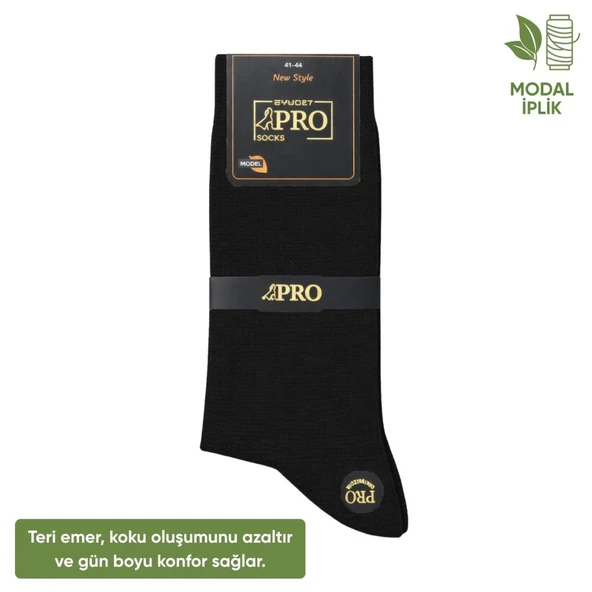 Modal İplik Erkek Soket Çorap - 6 Çift - Dikişsiz - Atlas - 18002 - Set 6 ürün görseli 1
