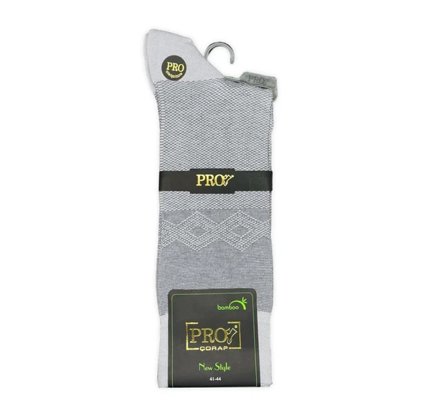 Bambu Erkek Çorabı - Tumaniş - Gri (17104-R6) - Resim 2