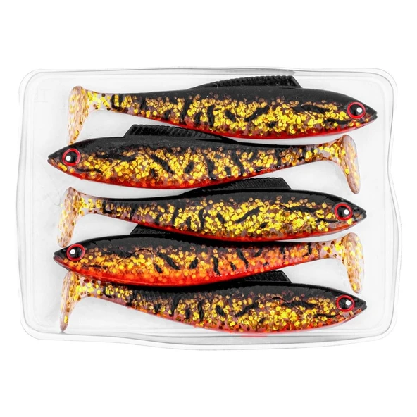 Silikon Balık - 4,5g 85mm - Fishack PredatorX - UV Boyalı - Copper - Resim 4