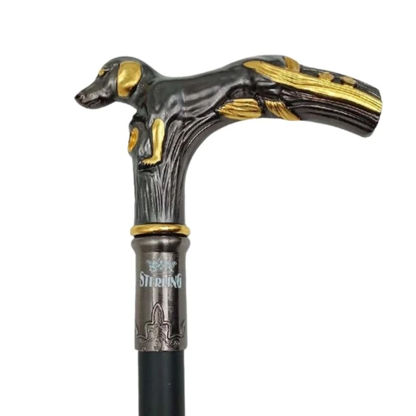 Köpek Başlı Baston - Sterling - 88 cm - 53002 - Resim 2