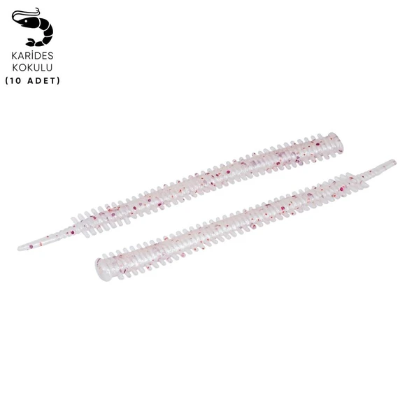 Silikon Kurt Yem - LRF Yem - 1g 70mm - Fishack Wormix - 10 Adet - White ürün görseli 1