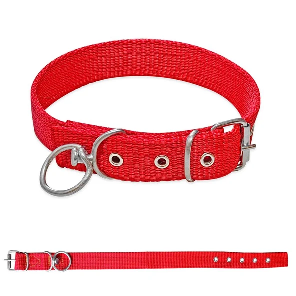 Savex Dokuma Köpek Boyun Tasması Kırmızı 4*70 cm ürün görseli 1
