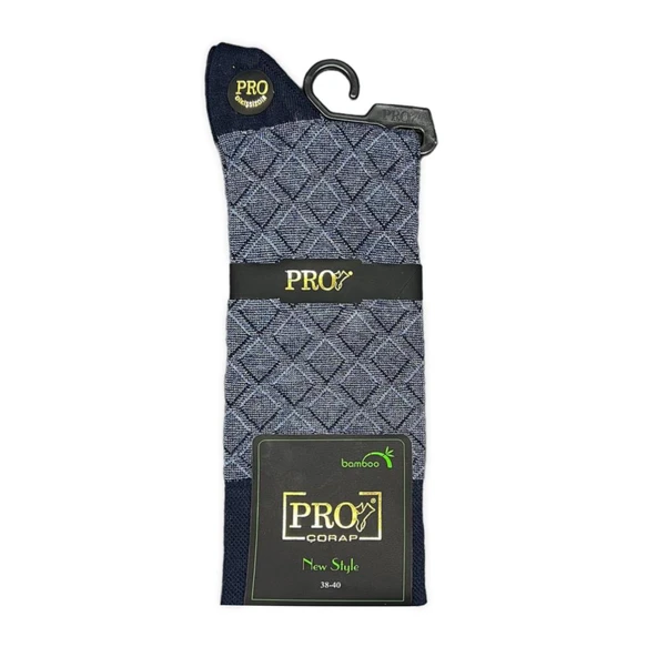 Pro Çorap G.Poti Bambu Erkek Çorabı Mavi (17005-R2) - Resim 2