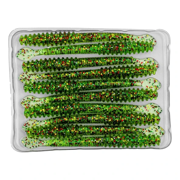 Silikon Kurt Yem - 2,2g 87mm - Fishack Wormix - Jungle - Resim 3