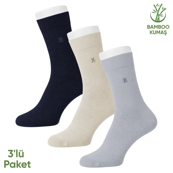 Bambu Erkek Soket Çorabı - 3 Çift - Dikişsiz - Gori -17135 - Set 4 ürün görseli 1