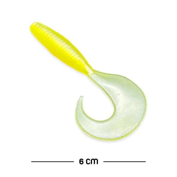 Silikon Kurt Yem - 60mm - Sarı/Beyaz - Yumy (18065-463) ürün görseli 1