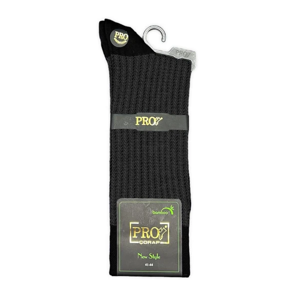 Pro Çorap Gence Bambu Erkek Çorabı Siyah (17101-R1) - Resim 2