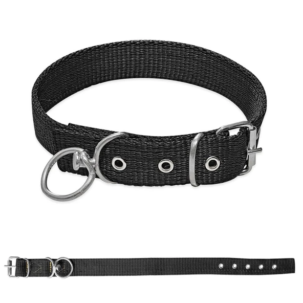 Savex Dokuma Köpek Boyun Tasması Siyah 3*60 cm ürün görseli 1