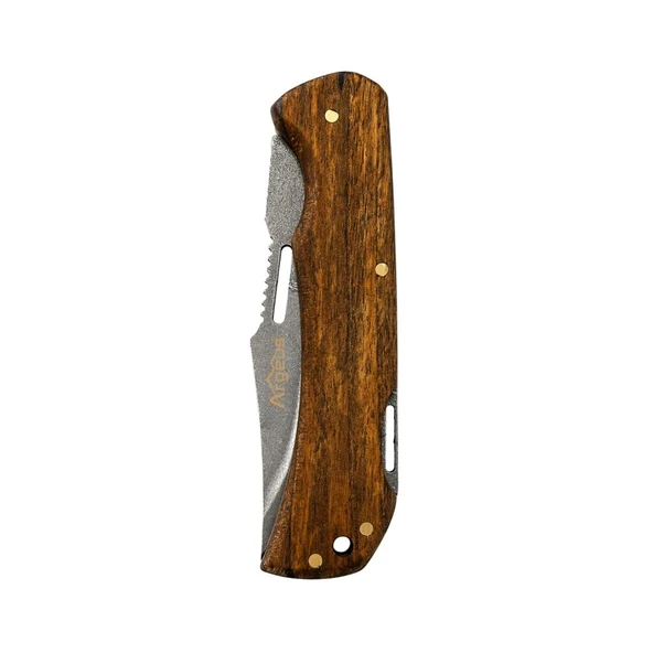Katlanır Cep Çakısı - Argeus - Ahşap Saplı - Model 3 - Resim 3