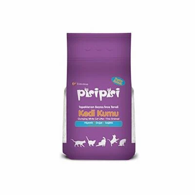 Pisipisi Pudra Kokulu Topaklanan Bentonit İnce Taneli Kedi Kumu 2x10 Kg ürün görseli 1