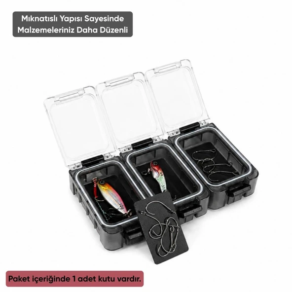 Mıknatıslı Modüler Malzeme Kutusu - Siyah - Resim 3