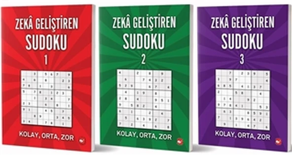 Zeka Geliştiren Sudoku Seti (3 Kitap Takım) ürün görseli 1