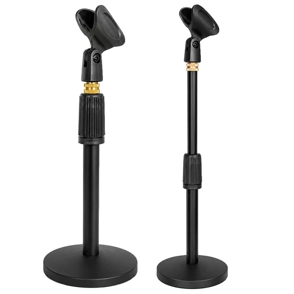 Magicvoice MV-16865 Profesyonel Metal Masaüstü El Mikrofon Standı Metal Yükseklik Ayarlı ürün görseli 1