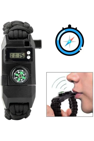 Saatli Paracord Bileklik | NURCAMP - Resim 2